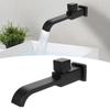 G1/2 Brass Waterfall Faucet Wall Mounted Wash Basin Sink Faucet Single Cold Water Tap Bathroom Accessories Matte Black