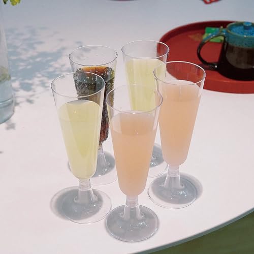 Niesporek Disposable Wine Glasses, 120 Pieces, 150ml Capacity [Japanese Food Standards Certified], Champagne Glasses, Hard Plastic, Red Wine Glasses,