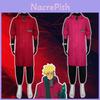 Red And Pink Stanbiet Cosplay Costume Set With Coat Pants Gloves Glasses And Wristbands