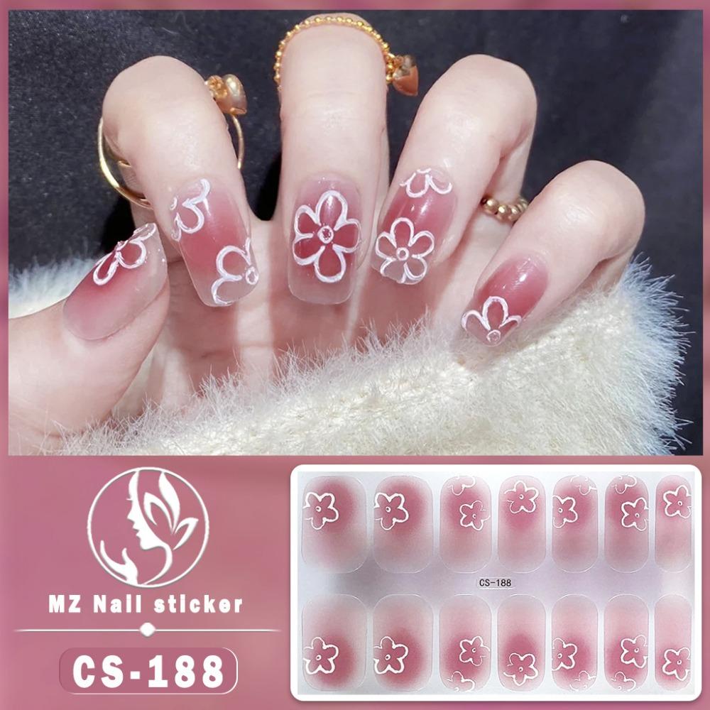 

Водонепроникна плівка для гель-лаку без випікання, повна наклейка, японський та корейський стиль, любовний нейл-арт, плівка-папір, наклейка-патч для нігтів