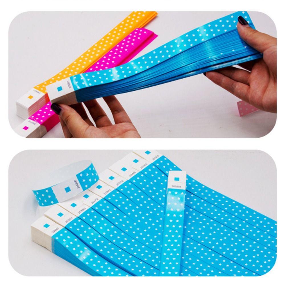 100Pcs Synthetic Paper Disposable Wrist Strap Waterproof Party Bracelets  Amusement Park