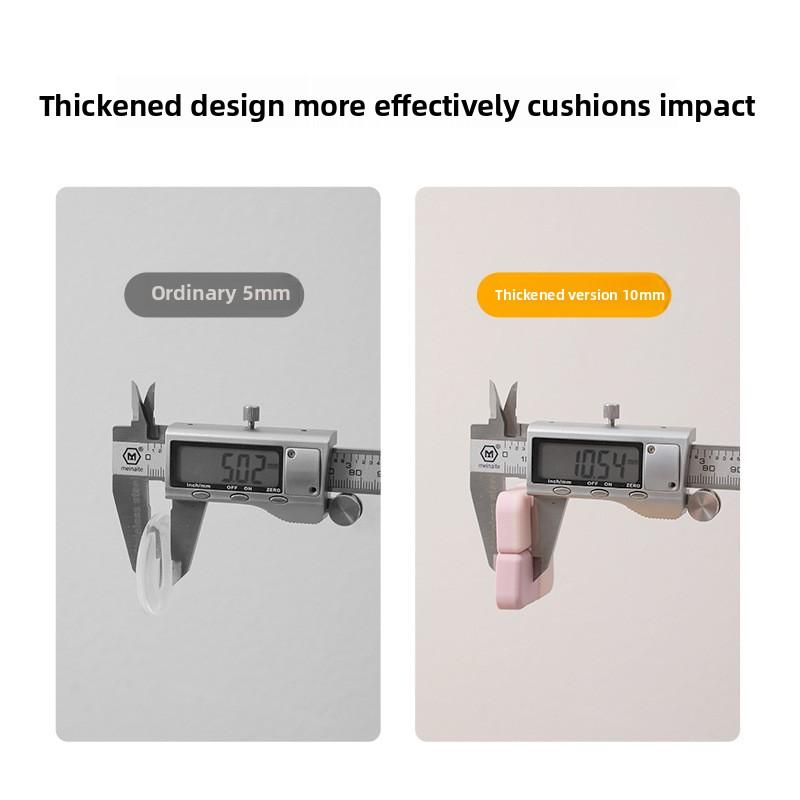 Silikon Anti-Kollisions-Pads, Badezimmer Glastür Puffer-Pads, Türgriff Anti-Kollisions-Aufkleber ohne Löcher