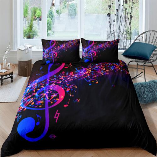 Musiknoten Bettdecke Bettbezug Set Einzel-/Doppel-/Queen-/King-Size Bettwäsche