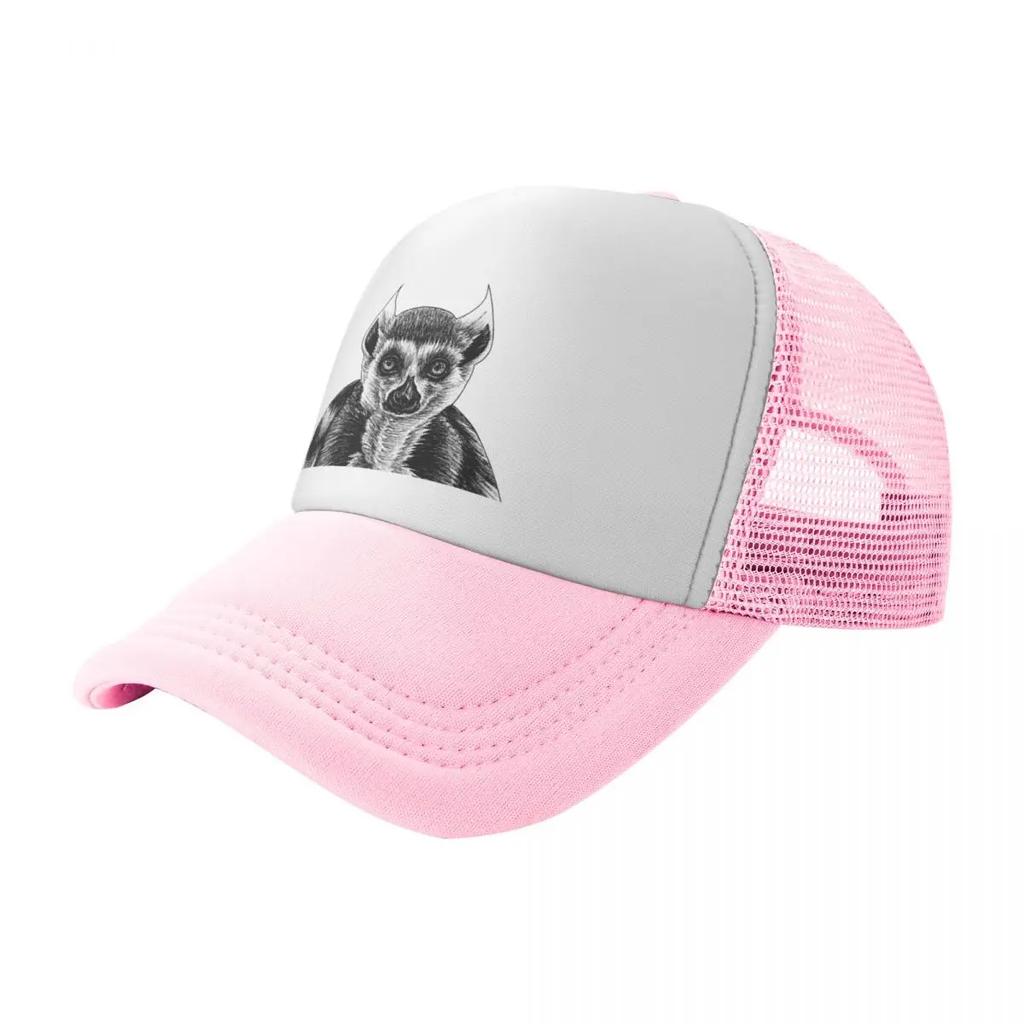 Ring Tailed Lemur  Ink Illustration Baseball Cap Beach Outing Sailor Cap for Men Hat Baseball Cap Kids Hat Mens Tennis Womens