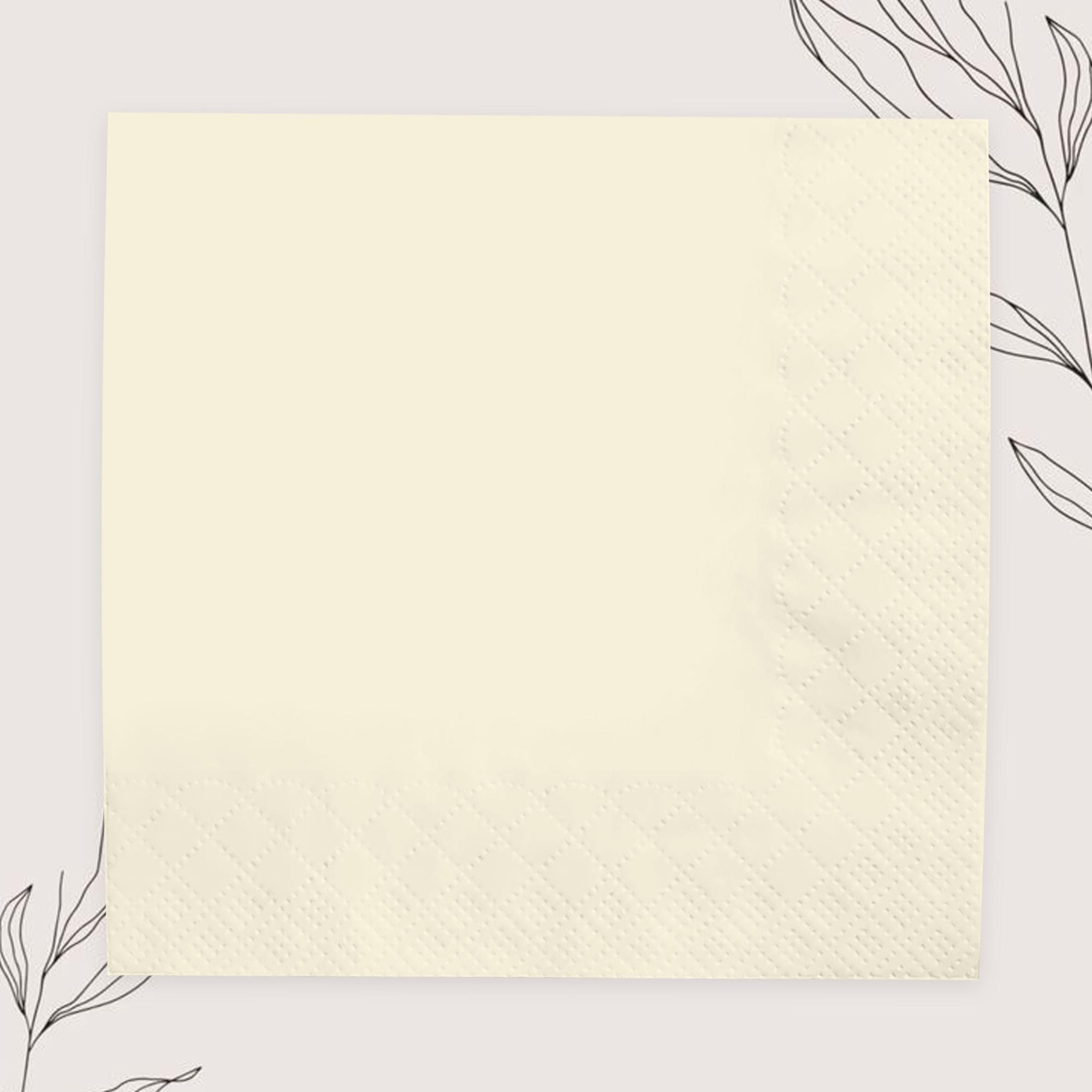 Personalized Cocktail Napkins 2-ply Custom Napkins Colored Disposable Paper Napkins For Birthday Party Decor Beverage Napkins 15pcs бежевый