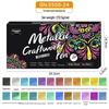 Guangna GN550 Gold & Silver Paint Pen for DIY Photo Albums & Black Cardstock Highlighting.