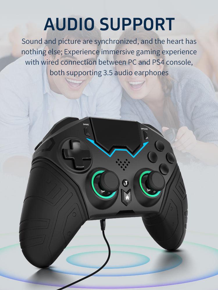 Silicone Grip RGB Six-Axis Somatosensory Touch Controller for PS4 & Mobile