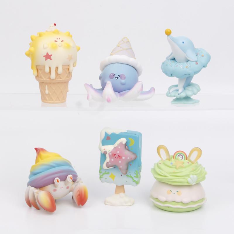 

Adorable Pvc Ocean Creature Ice Cream Figurines For Collectible Display And Decor Ocean Ice CreamDoll Bag