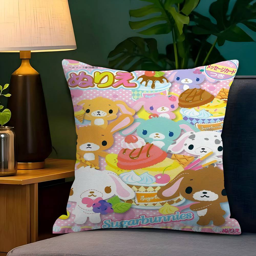Sugarbunnies Anime Kawaii Movie Cushion Cover 30x50 Polyester Sofa Cushions Decorative Throw Pillows Home Decoration Pillowcover