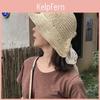 Summer Straw Hat With Wide Brim And Lace Tie For Sun Protection Beach Fashion