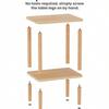 Solid Wood Side Table2-Tier Boho End Table With Storage Shelfslim Nightstand Bedside Table For Small Spacesliving Room