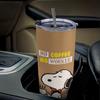 Snoopy Tumbler Mug Coffee Cup Convenience Store Cup Cold Insulation Water Bottle Direct Drinking Stainless Steel with Lid Portable Straw Character