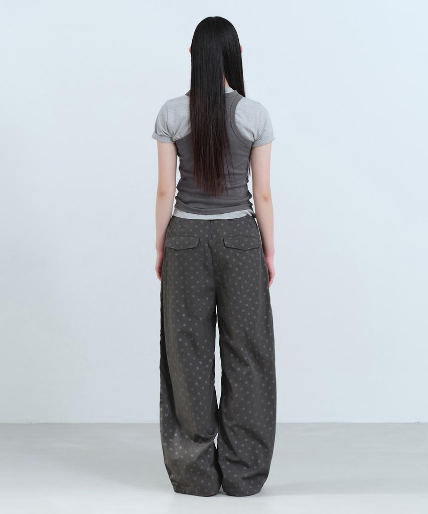 MUSINSA STANDARD WOMAN Polka Dot Parachute Pants [Gunmetal]
