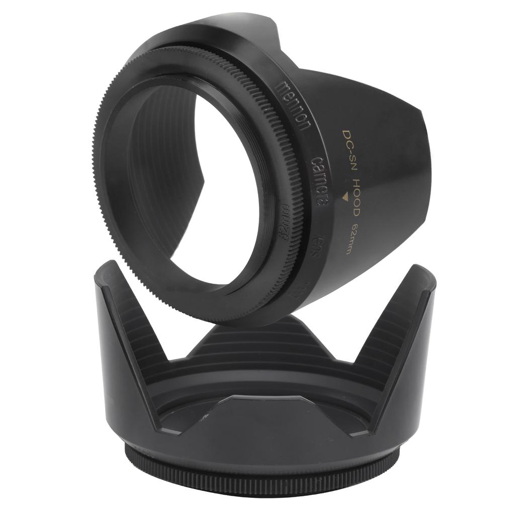 2pcs Plastic Flower Lens Hood Petal Shape Screw Mount for 62mm Filter Aperture Lens