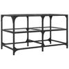 Glass Top Coffee Table Transparent 78.5 x 40 x 45 cm Steel