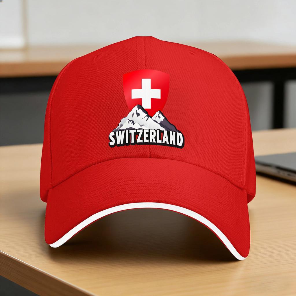 Switzerland Home To Helvetia Mountains Swiss Baseball Cap Fashion Women Unisex Trucker Hat SunProof Baseball Caps Birthday Gift