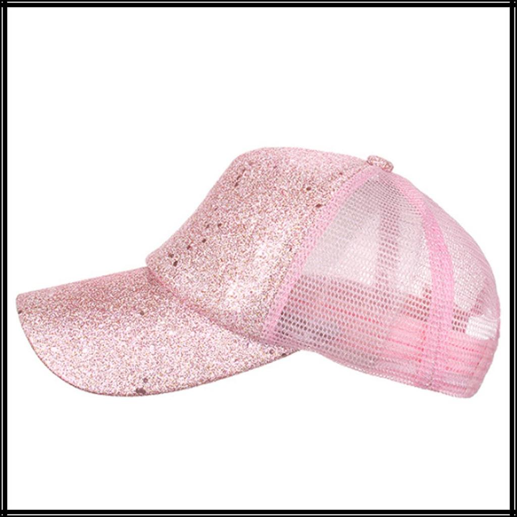 Mesh Cap Star Pattern Hat Sports Running Outdoor Women Men CA675 [White Fang] (Gold)