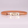 Belt Female, Simple Rose-Shaped Buckle Adjustment Belt, With Skirt Decorative Belt 608