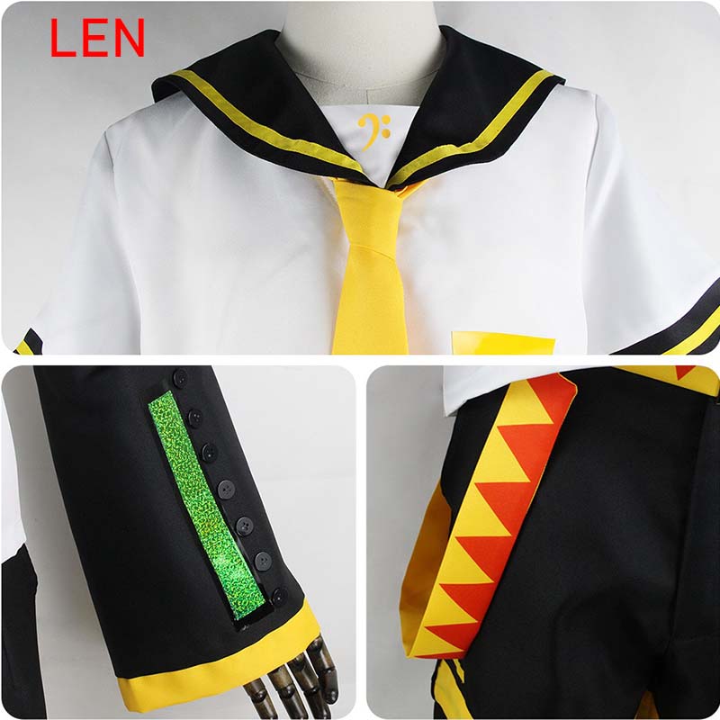 Anime Rin Len Cosplay Costume Len Rin Cosplay Len Costume Kagamine JK Uniform for Halloween Comic Con Outfits
