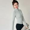 Sunscreen Clothes Pilates Yoga Clothes Jacket Slim Stand-up Collar Zipper Fitness Clothes Running Quick-drying Breathable Sports Top