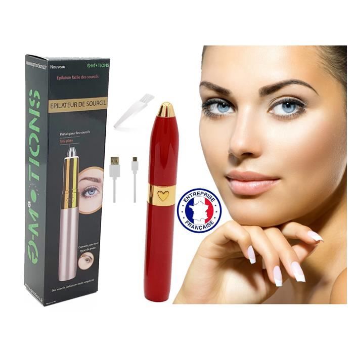 Rasoir/Tondeuse à Sourcils - G-MOTIONS - Électrique Indolore - Ultra Léger - Utilisation Mixte - Charge USB