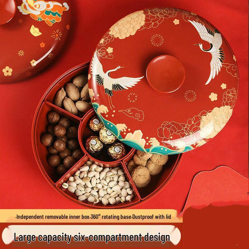 New Chinese Style Rotating Dried Fruit & Snack Tray