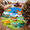 Pokemon Pattern Round Rug, Indoor/Outdoor Mat, for Picnic, Gameroom, Bedroom, Office, Living Room, Home Decor Carpet, Birthday Gift