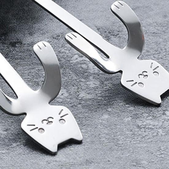 Cartoon Cats Long Handle Stainless Steel Coffee Tea Hanging Spoon Kitchen Supplies
