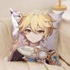 Aether Cute Genshin Impact Cushion Cover Silky Short Plush Invisible Zipper Dustproof Sofa Pillow Case For Home Decor