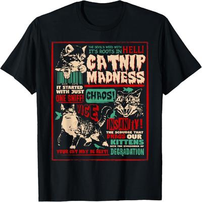 Catnip Madness Cute Kitten Cat Lover Gift Cat Owners T-Shirt