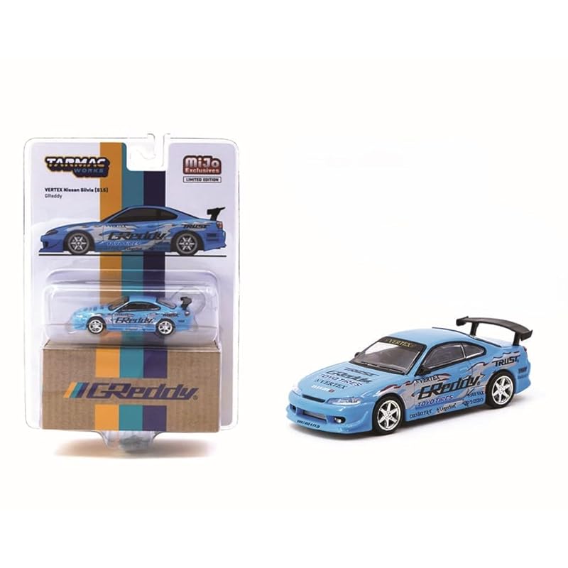 

tarmac works 1/64 Vertex nissan silvia S15 greddy Tarmac Works VERTEX Silvia MiJo limited mini car [product]
