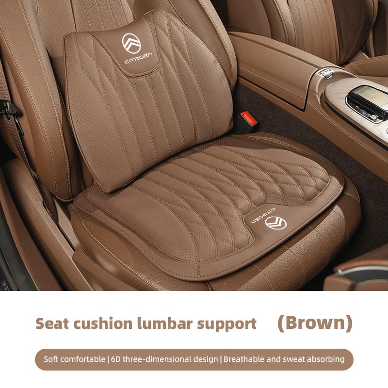 Autositzkissen Atmungsaktiv Anti-Rutsch-Pad Lendenwirbelstützkissen für Citroen C4 C3 C5 C5X e-C4 X e-C3 C-Elysee Berlingo C1 C6 C2
