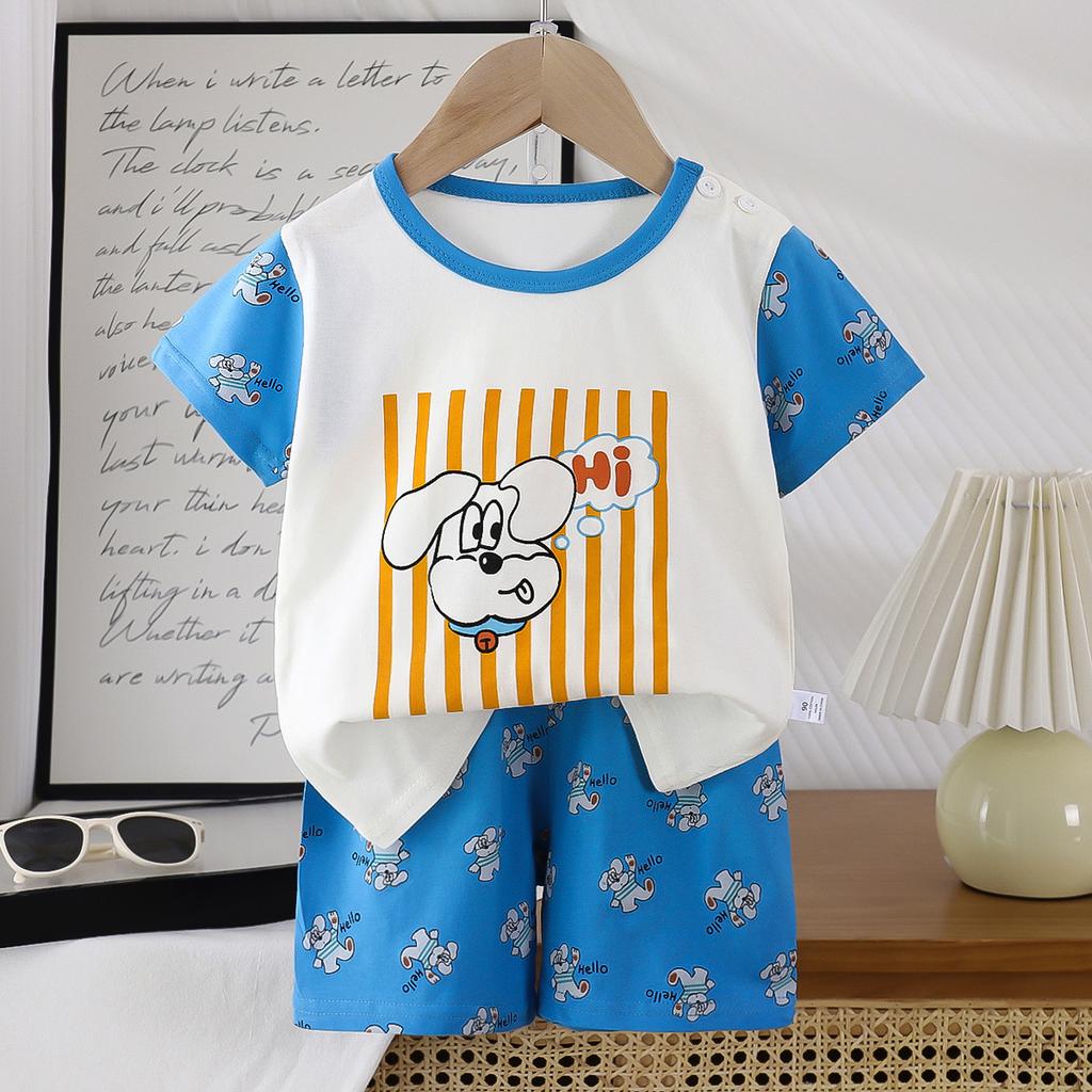 Children's Short-Sleeved Sets for Summer Boys' and Girls' Clothes Lightweight T-shirts for Children's Clothing