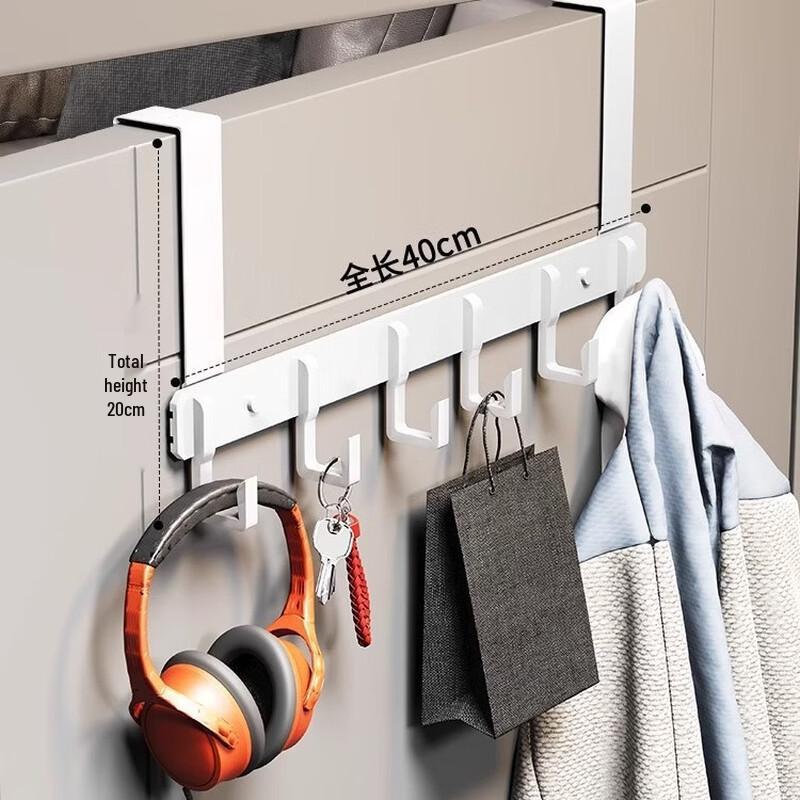 Space Aluminum Over-the-Door Hook Rack