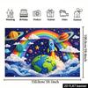2D Colorful Space Tapestry for Kids Birthday, Nursery & Party Decoration