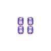 Luxenter Purple Crystal Earrings Finished In 18 Carat Yellow Gold - Ankek