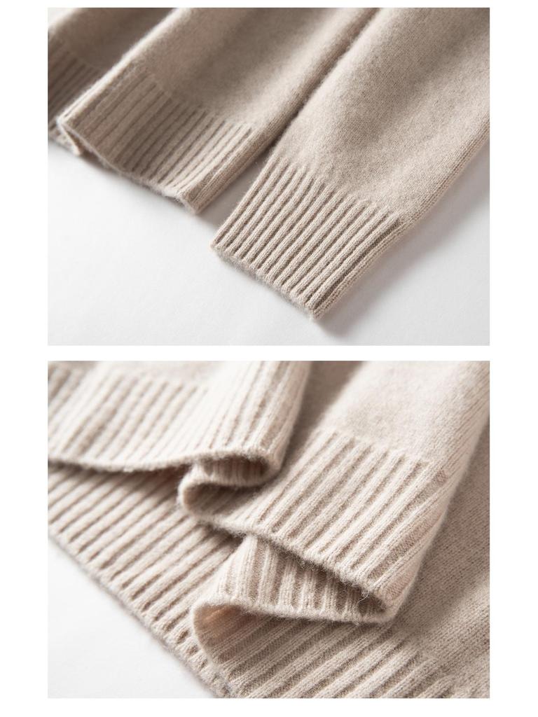 Men's High Neck Thickened Cashmere Sweater: Loose Fit, Plus Size, Warm Knit Base Layer for Autumn/Winter.