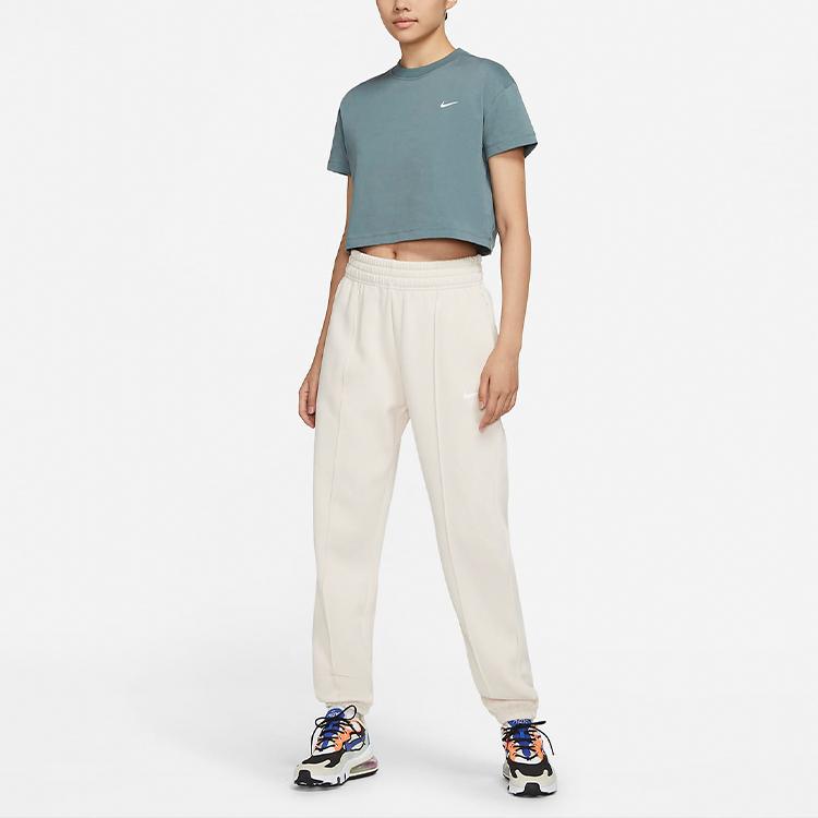 Nike Lab Solid Short Sleeve T-Shirt Women Tops Leaf-Green DA0324-387