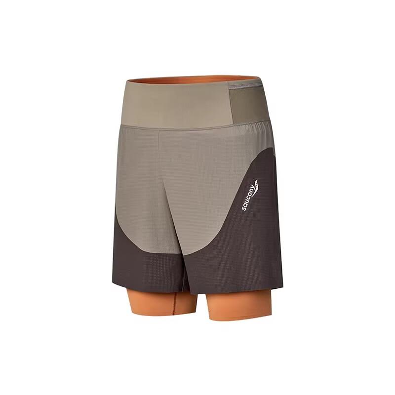 SAUCONY Men s Cool Quick-Dry Anti-Bacterial Running Training Double-Layer Shorts M