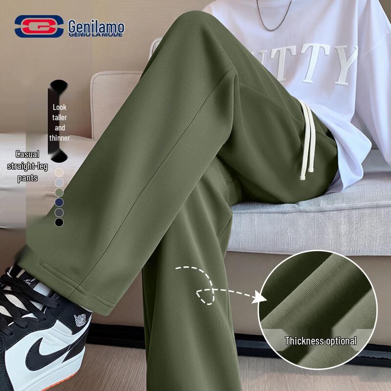 

Мужские свободные прямые вязаные спортивные штаны GENIOLAMODE 3XL