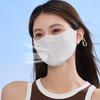 Solid Color Breathable Ice Silk Mask Washable Anti-Uv Anti-Sun Mask Dustproof Mesh Face Cover Scarf Outdoor Sports Mask