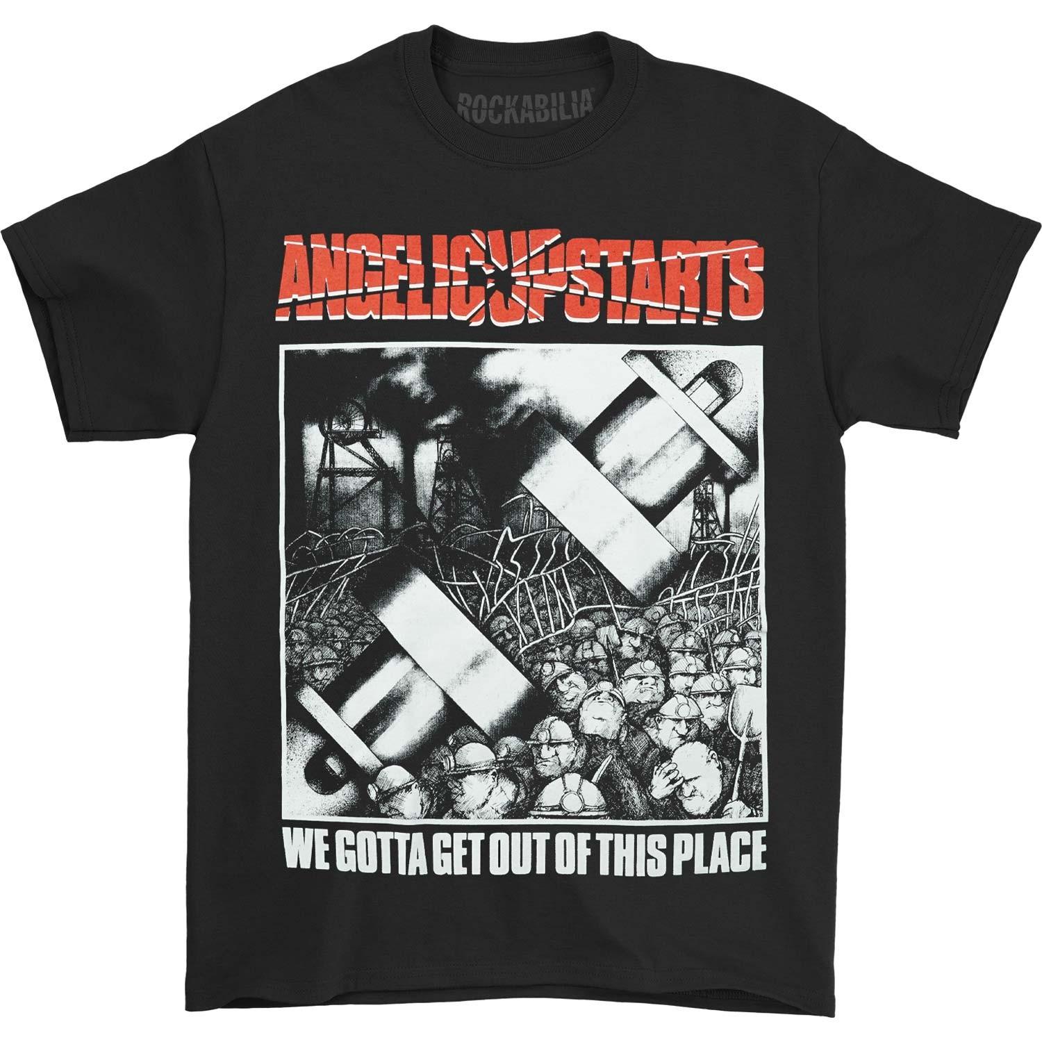 Men s Angelic Upstarts We Gotta Get Out Of This Place T-Shirt Mens Womens Tees Top  Black S