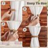 2Pcs Modern Retro Curtain Tie Rope Handwoven Vintage Curtain Holdback Twist Knotted Adjustable Curtain Clip Living Room