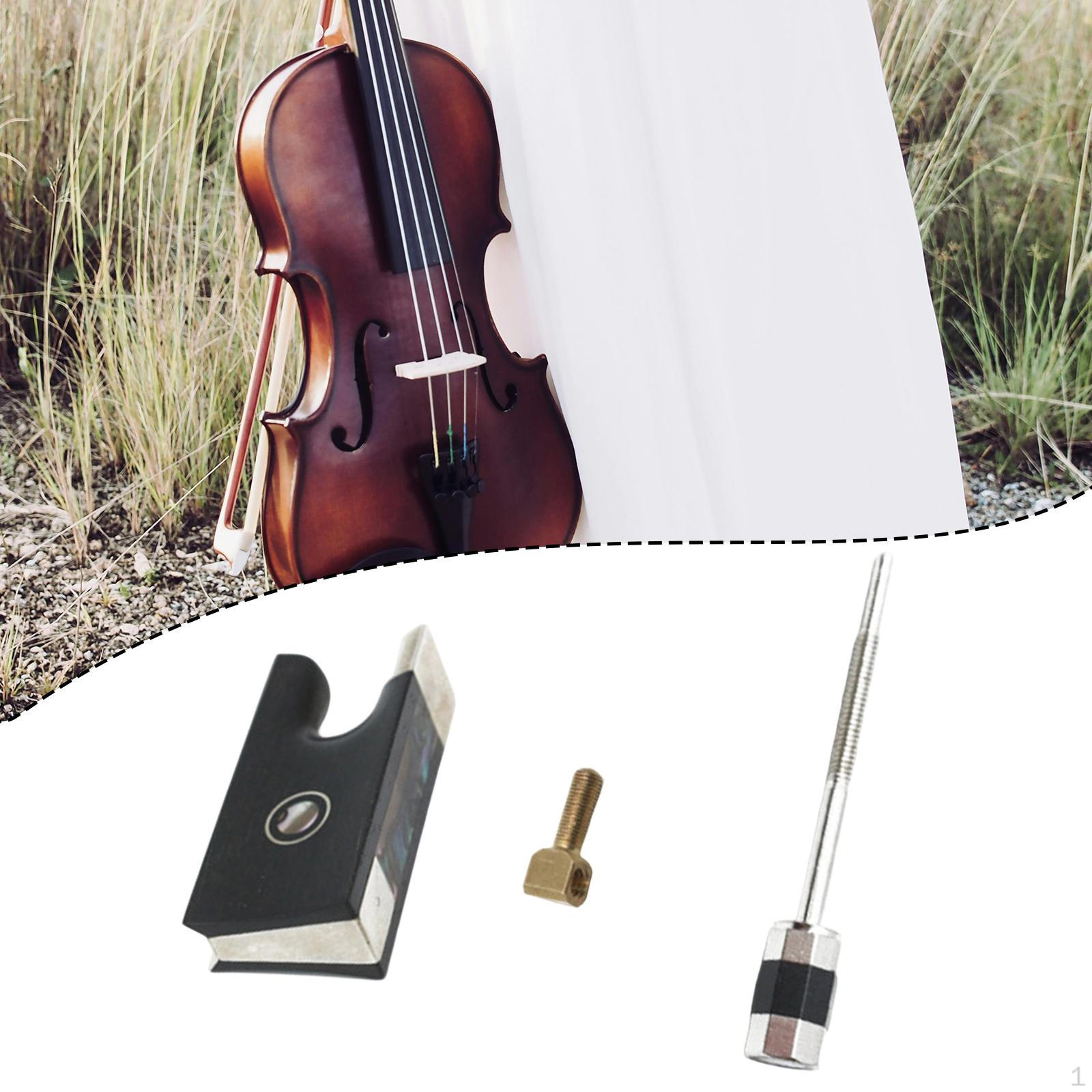 

4/4 Violin Bow Frog DIY Making Easy Installation with Screw Decorative Spare Parts