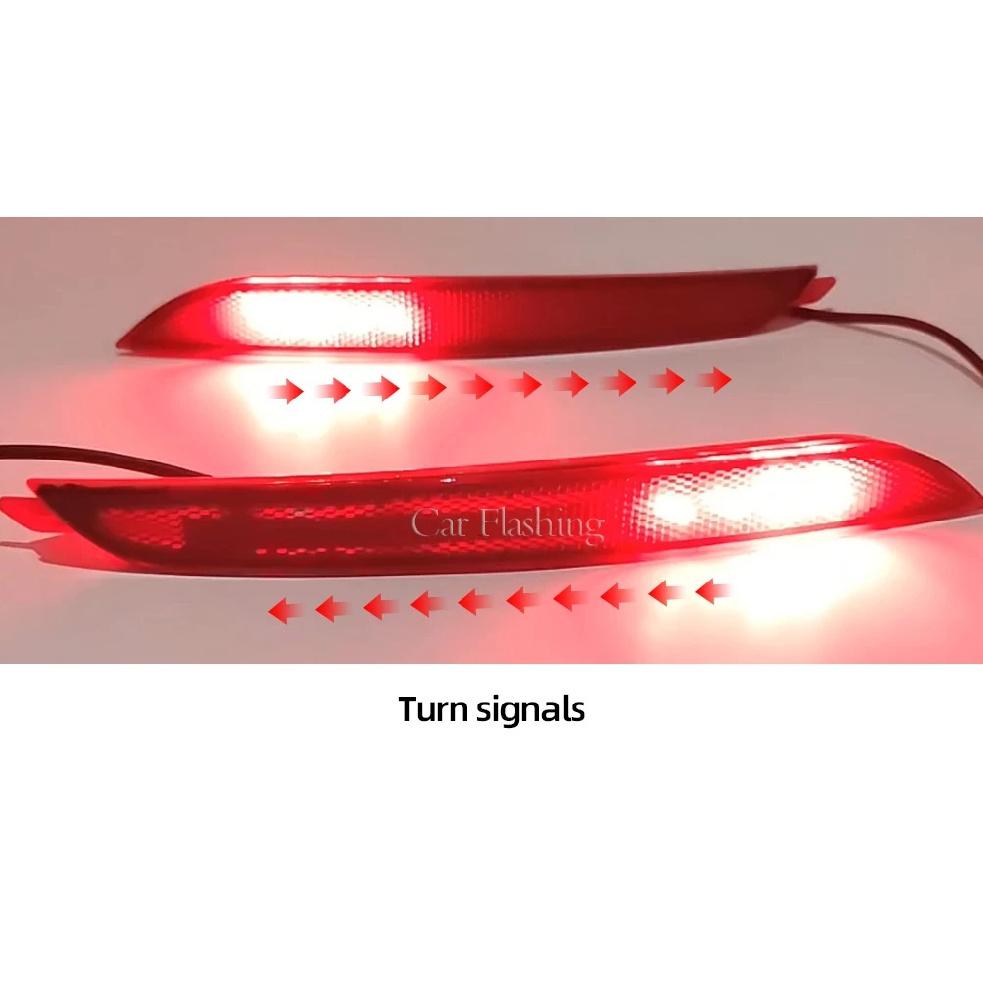 LED Rear Bumper Reflector Light For Hyundai Elantra 2012 2013 2014 Stop Brake Tail Light Fog Lamp with turn signal