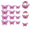 12 Count 3D Hollow Butterfly Wall Stickers for Event Decoration in Multiple Sizes