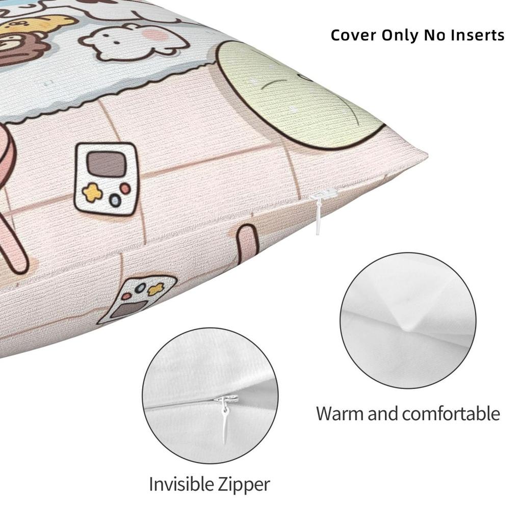 Bear And Panda Bubu Dudu Pillow Covers Accessories Soft Cushion Cover Decorations Throw Pillow Case Cover Car Multi-Size