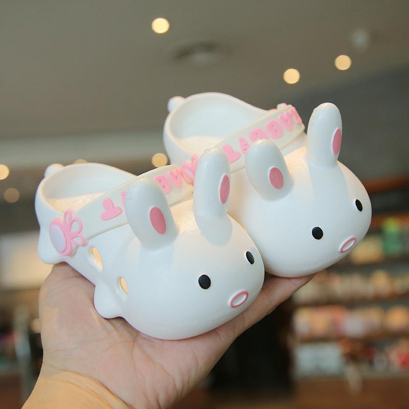 

Cute parent-child summer indoor cartoon non-slip rabbit closed-toe slippers for women, suitable for outdoor wear 38-39
