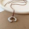 Copper Bamboo Chain Magnetic Glasses Clip Necklace Minimalist Retro Pendant Women's Trendy Fashion Jewelry