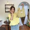 Tote Bag Sozakka Floral Bag Simple Canvas Commute Flower Handbag Shopping Bag Underarm Bag Single Shoulder Bag Unisex